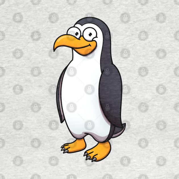 Cute Happy Cartoon Penguin by TheMaskedTooner